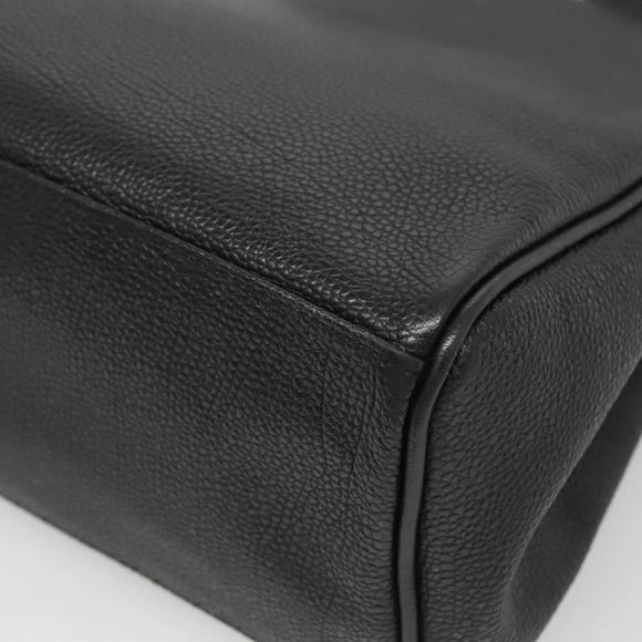 BURBERRY Hand Bag Leather Black Gold Auth ep9938 - Picture 15 of 16